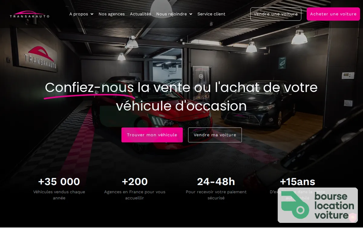 Capture : Transakauto Achetez ou vendez votre véhicule en toute simplicité et sécurité